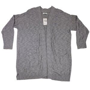 Sonoma Womens Gray Everyday Cardigan XL Cotton/Nylon/Rayon